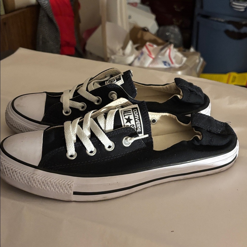 Converse All Star Black and White Sneakers - Picture 2 of 5